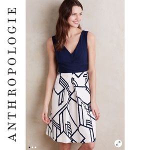 HD in Paris Ardmore Dress Anthropologie Blue White